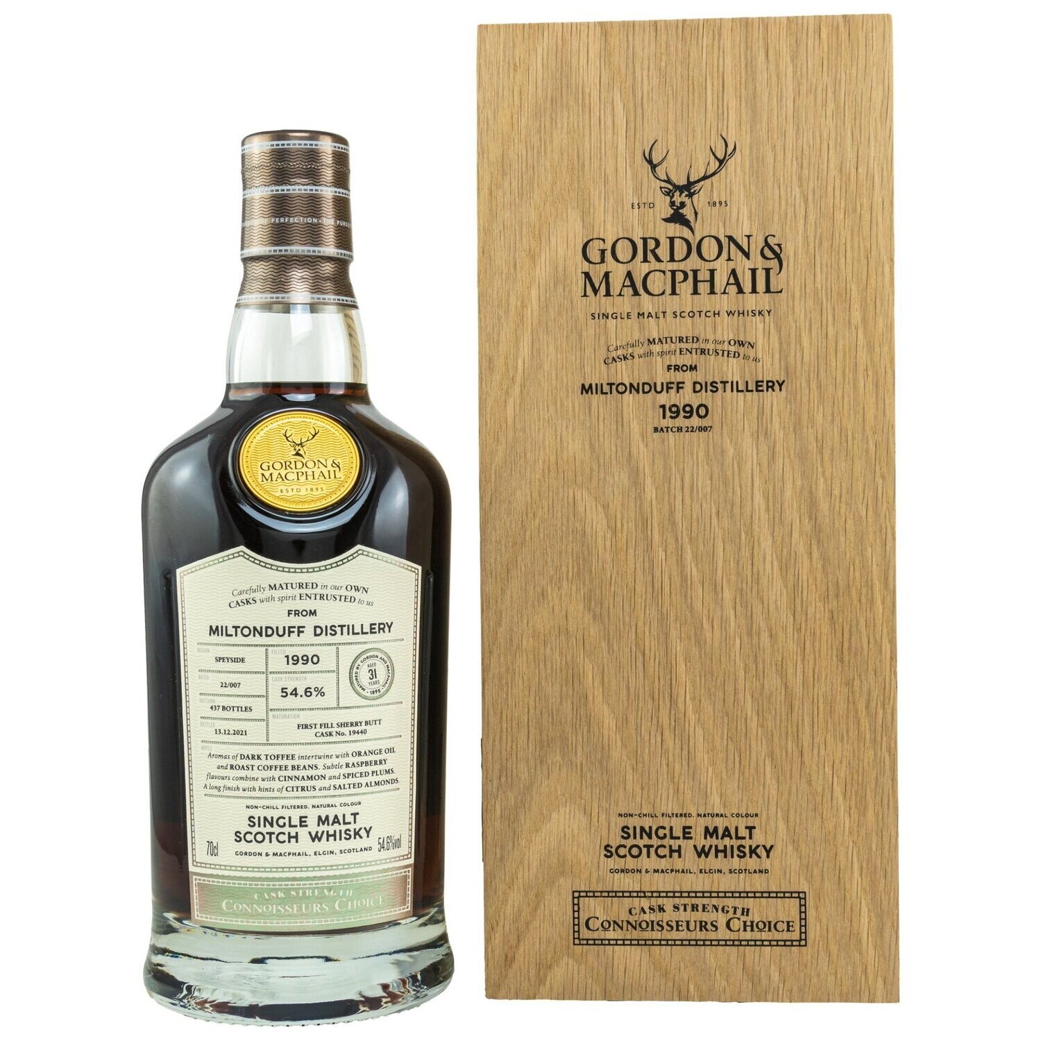 Miltonduff - 31 Jahre - 1990/2021 - G&M CC - 1. Fill Sherry - #19440 - 54,6%