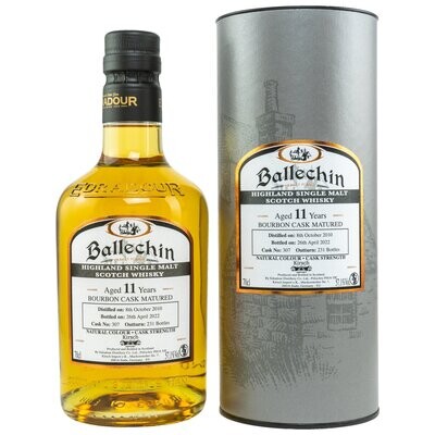 Ballechin 11 Jahre - 57,1% - 0,7L - #307 Edradour - Heavily Peated - Highland -