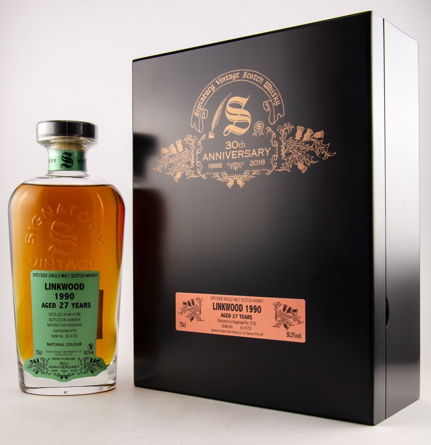 Linkwood 1990/2018 30th Anniversary + 2 Gläser