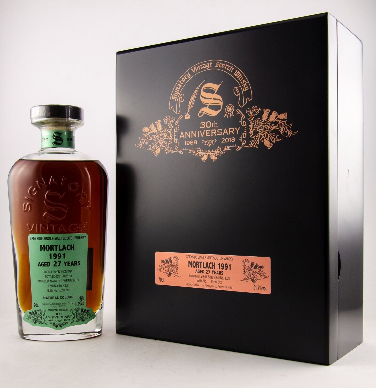 Mortlach 1991/2018 30th Anniversary + 2 Gläser