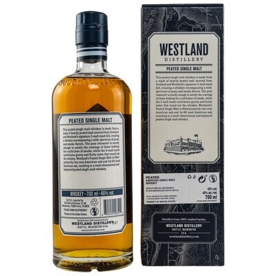 Westland Peated Whiskey - American Single Malt - 46%
