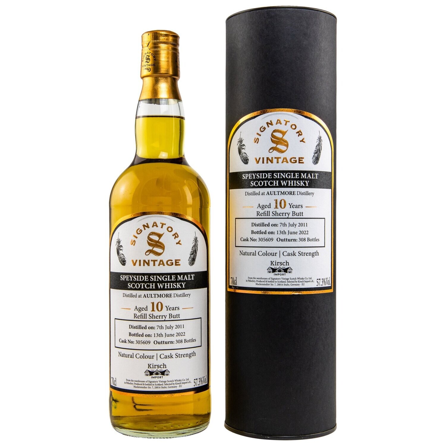 Aultmore - 2011/2022 - 10 Jahre - Signatory CS Refill Sherry Butt # 305609 - Kirsch