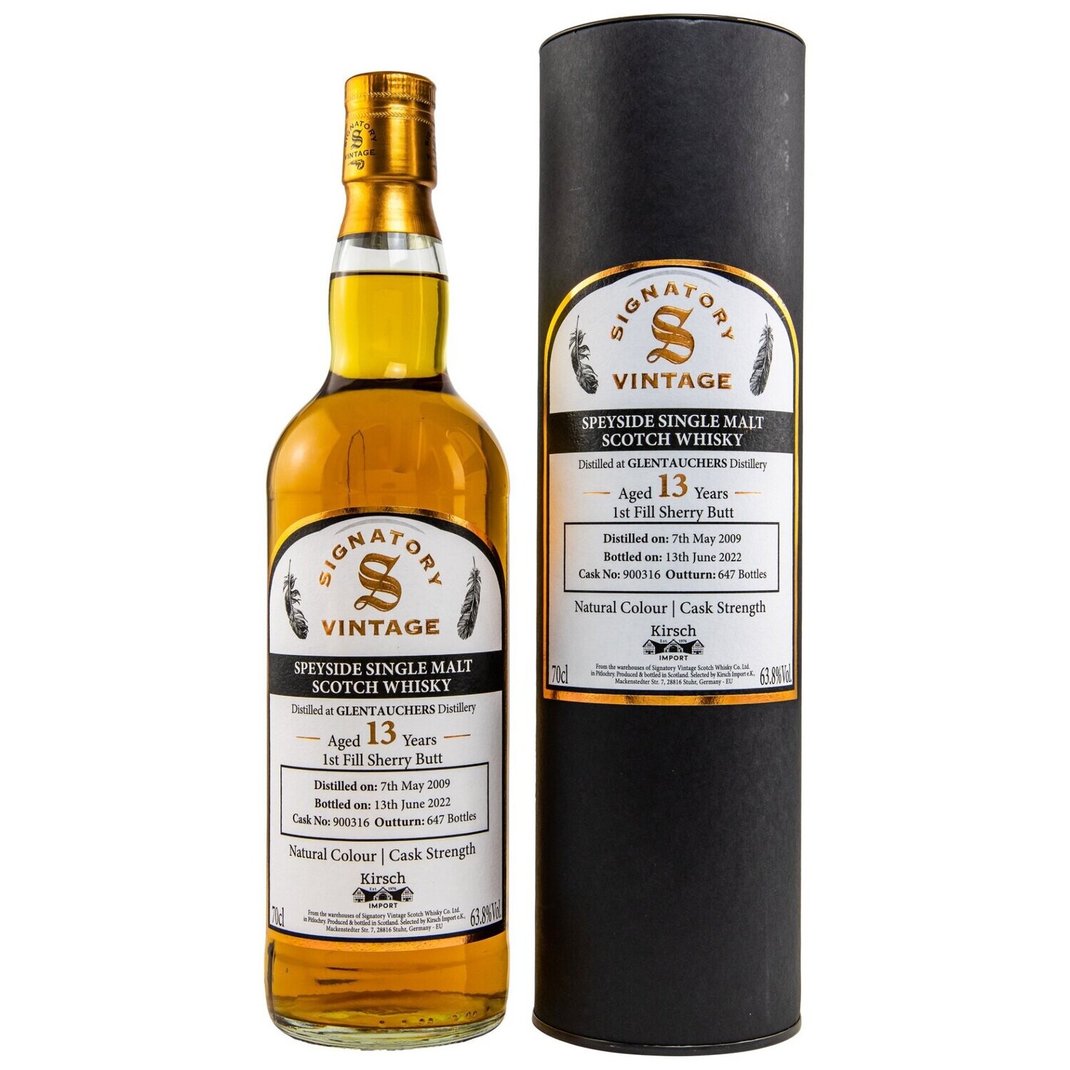 Glentauchers - 2009/2022 - Signatory CS - 13 Jahre - 1st Fill Sherry Butt #900316