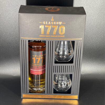 1770 Glasgow Single Malt Scotch Whisky - The Original - Rich & Fruity - 700ml - 46% - 2 Gläser Geschenkset