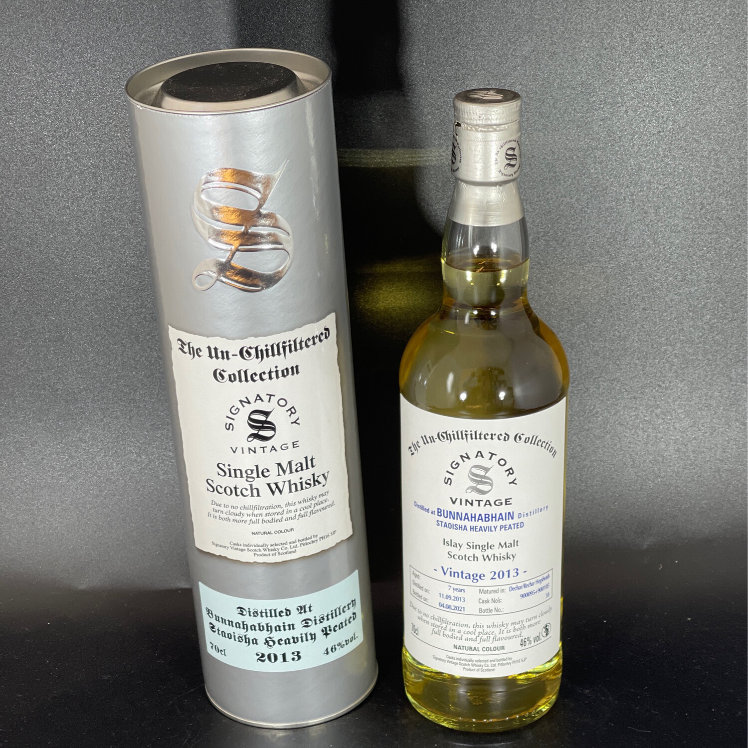 Bunnahabhain Staoisha - 2013/2021 Signatory un-chillfiltered - 46%- # 900095 + 900105