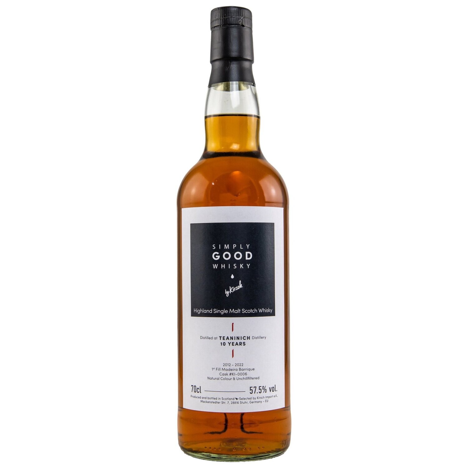 Teaninich 2012/2022 - 9 Jahre - 1st Fill Madeira Barrique # KI-0006 - Simply Good Whisky