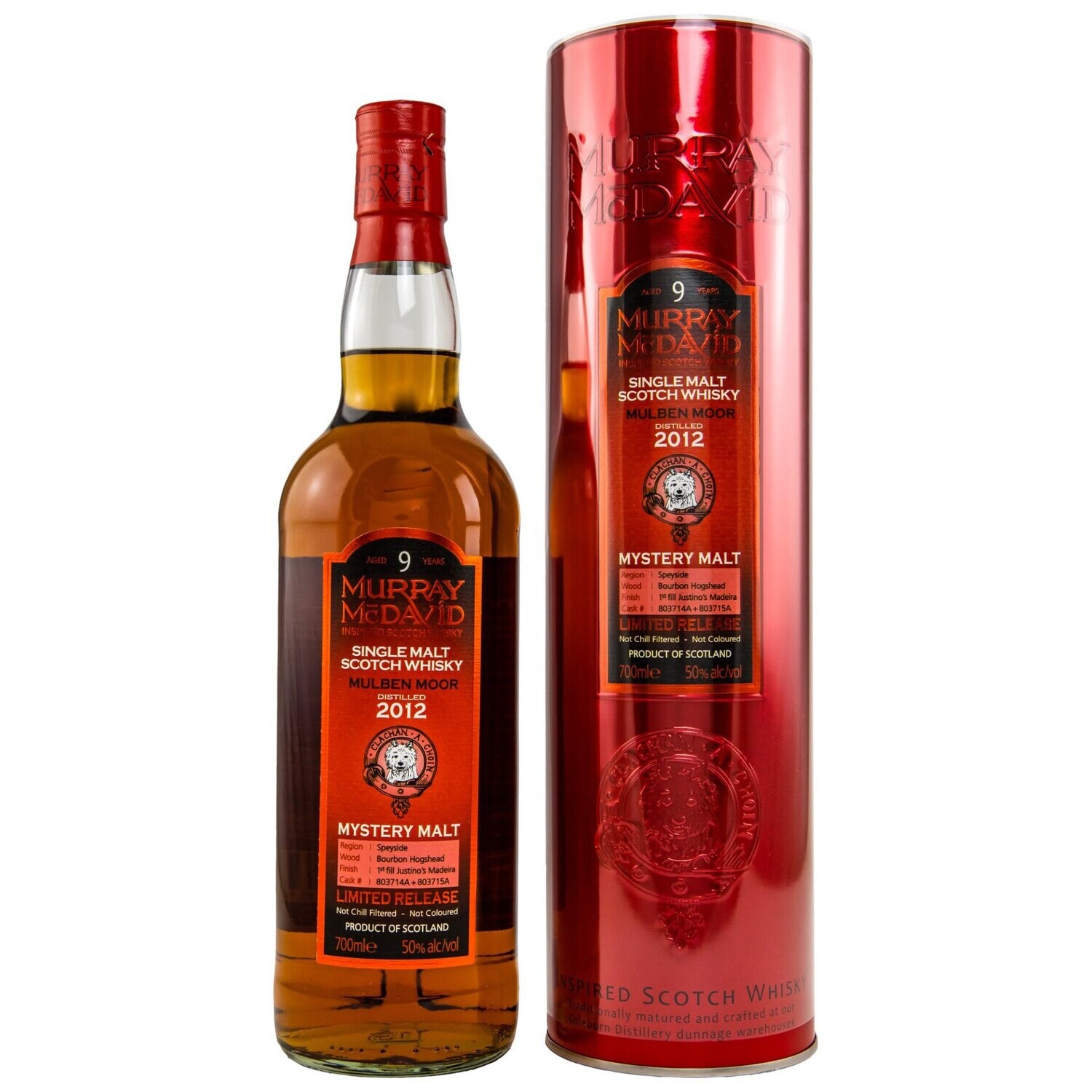 Mulben Moor 2012 - 9 Jahre - 1. Fill Justinos Madeira Cask #803714A+803715A - Murray McDavid - 50%
