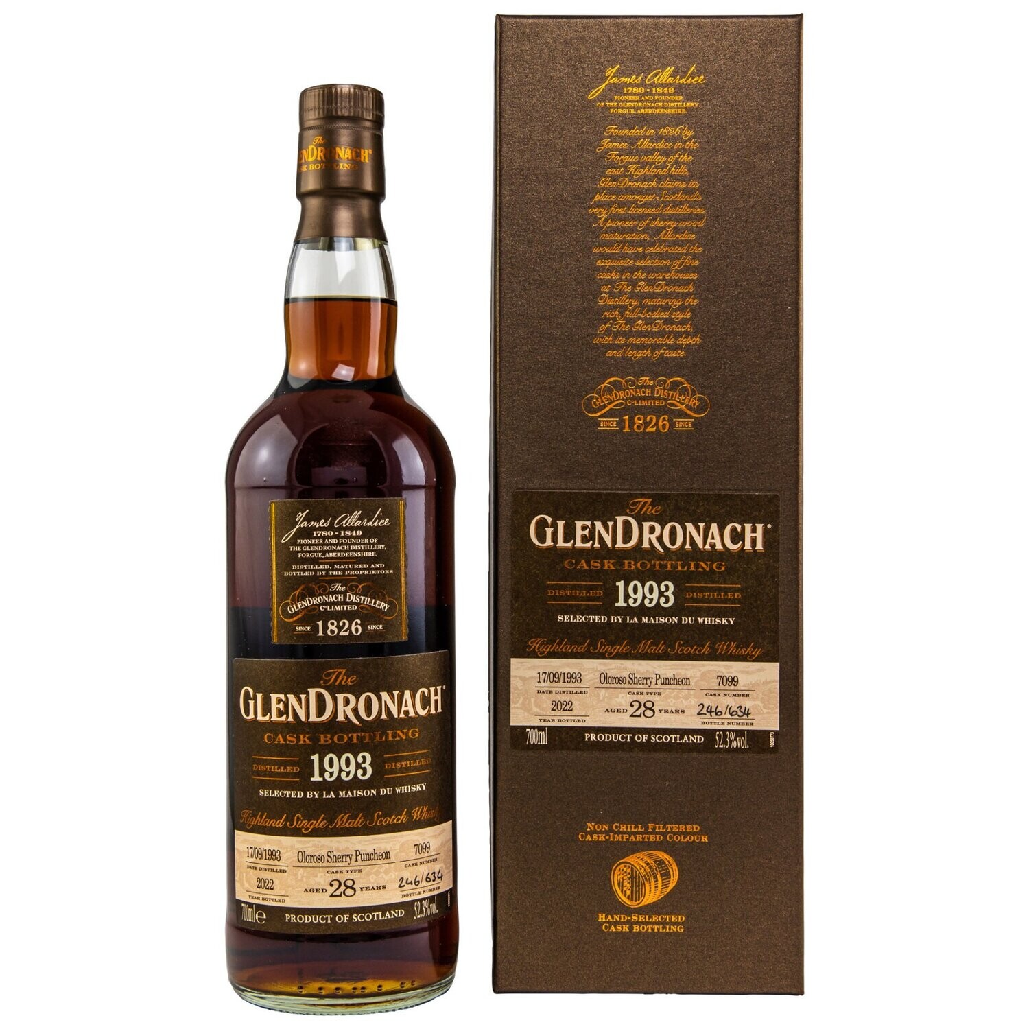 Glendronach 1993/2022 - 28 Jahre  - Oloroso Sherry Puncheon #7099 Antipodes - 52,3%