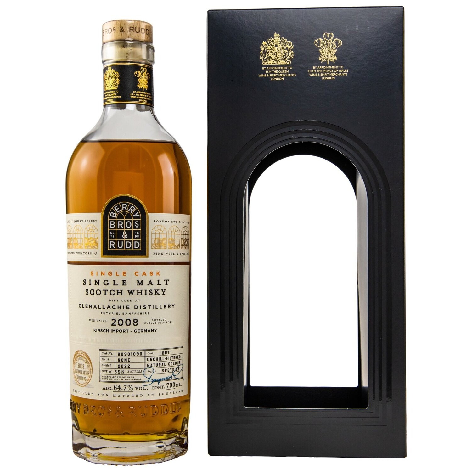 Glenallachie - 2008/2022 - 0,7 l - 64,7% - Butt # 80901090