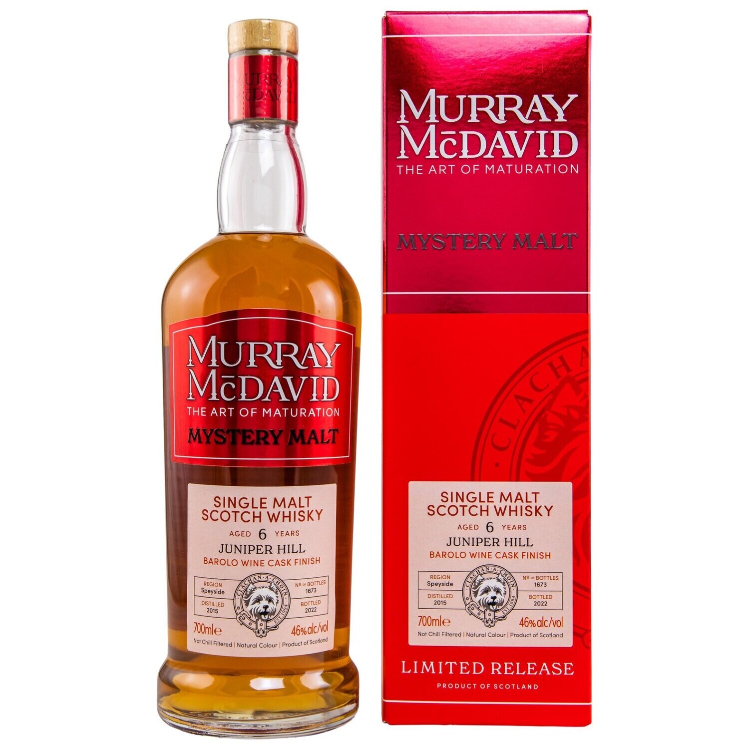 Strathdearn Juniper Hill 2015/20212 - 6 Jahre - Barolo Wine Cask - Murray McDavid