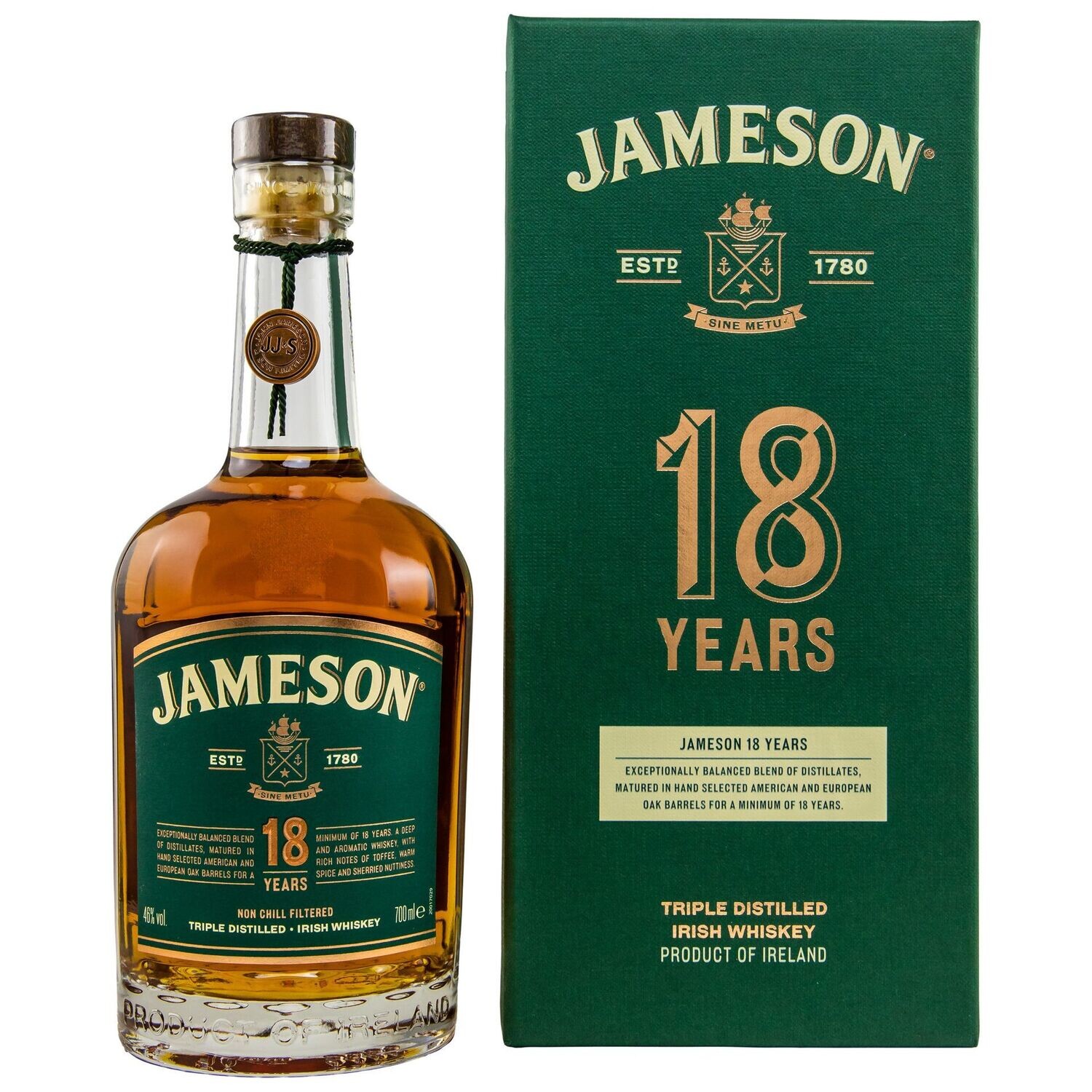 Jameson 18 Jahre - 46% -  Irish Whiskey Blend