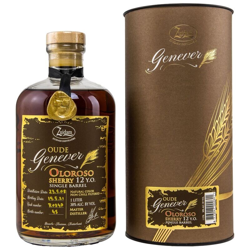 Zuidam Oude Genever 12 Jahre - Oloroso Casks - 1 Liter - 38%