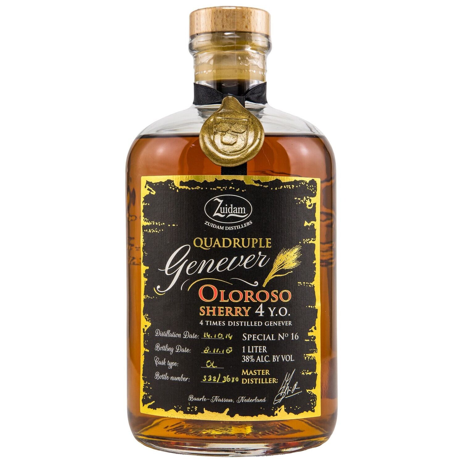 Zuidam Quadruple Genever 4 y.o. Oloroso - 1 Liter - 38%