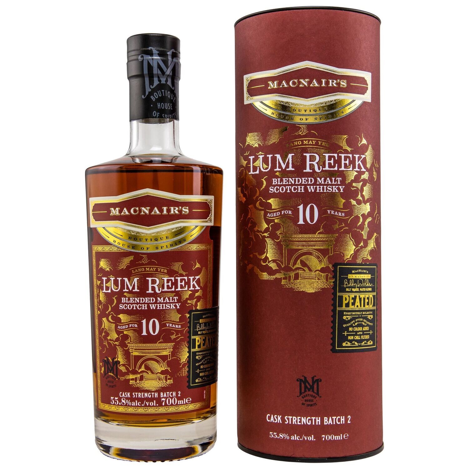 Lum Reek - 10 Jahre - Peated - Macnair's - 55,8% - Batch 2
