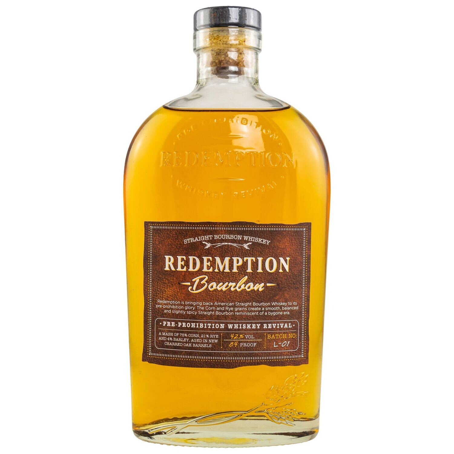 Redemption Bourbon Pre-Prohibition Revival - 42% - Batch L-01