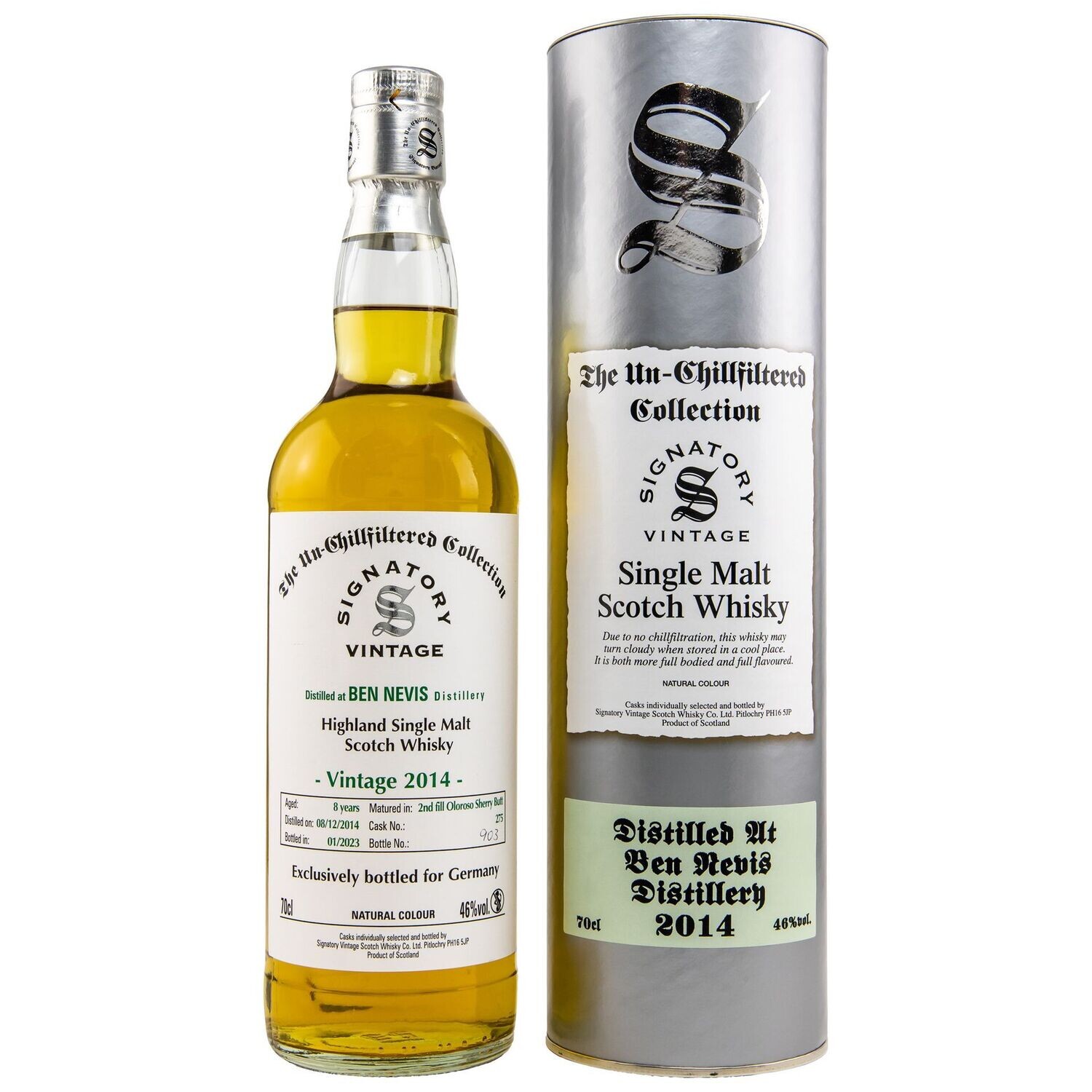 Ben Nevis 2014/2023 - 8 Jahre - Signatory - 46% - 2. Fill Sherry Butt