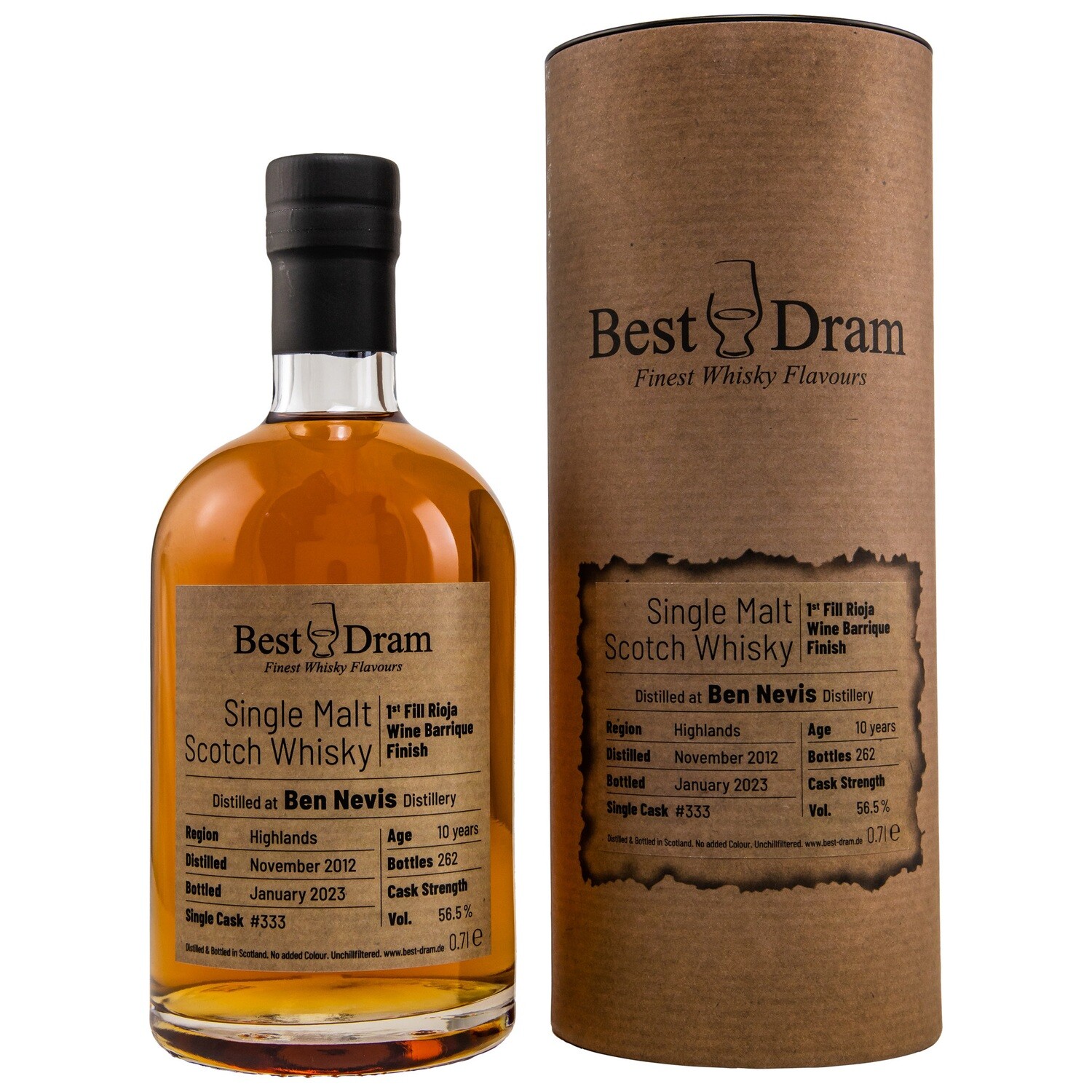 Ben Nevis 2012/2023 - 10 Jahre - 1st Fill Rioja Barrique #333 - Best Dram