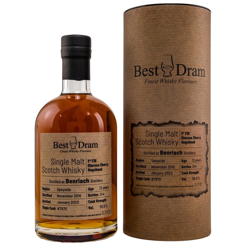 Benriach 2010/2023 - 12 y.o. - 1st Fill Oloroso Hogshead #7970 - Best Dram