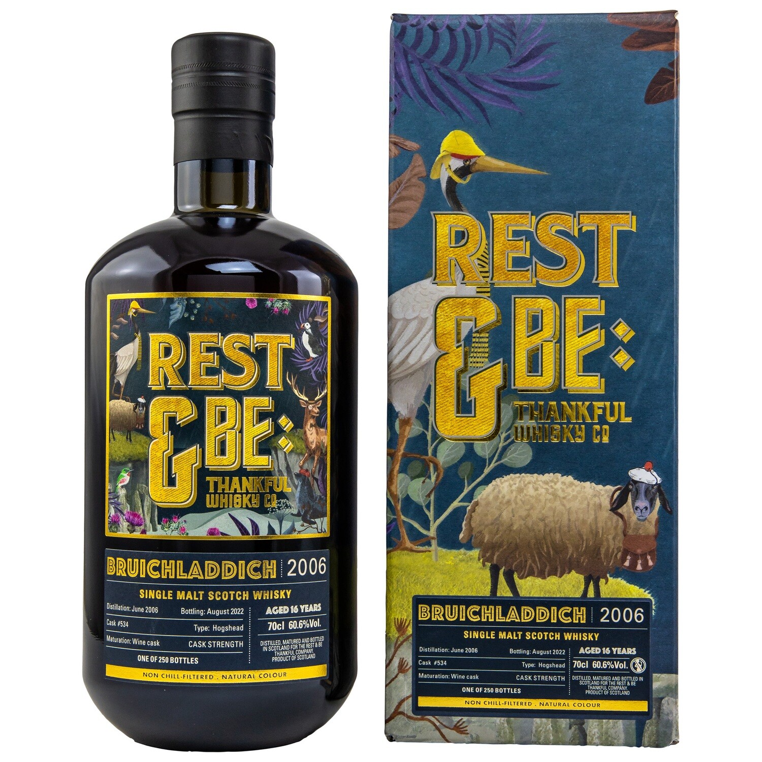 Bruichladdich 2006/2022 - 16 Jahre - Wine Cask #534 - 60,6% - Rest & Be Thankful