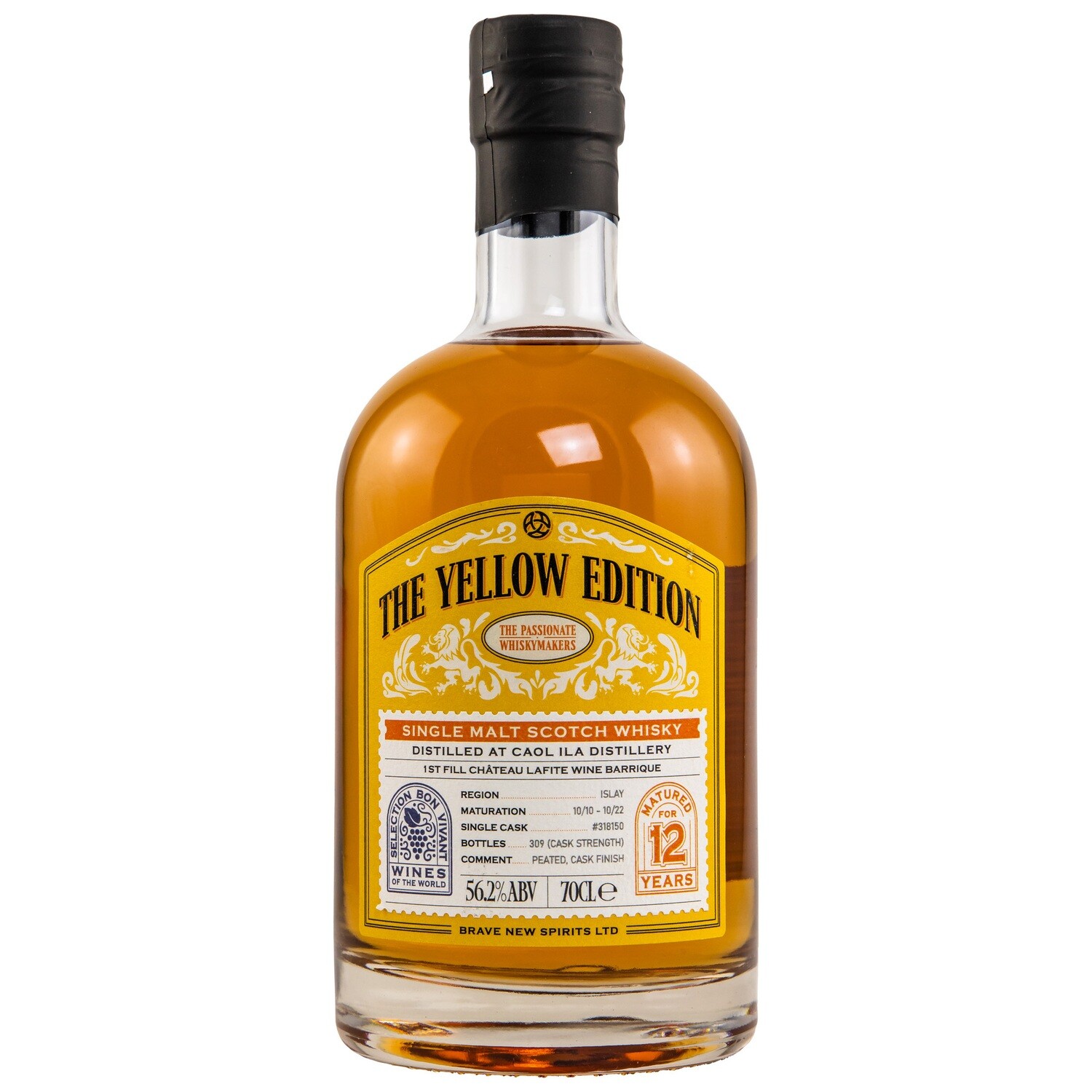 Caol Ila 2010/2022 - 12 Jahre - 1st Fill Lafite Wine Barrique#318150 - The Yellow Edition - Brave New Spirits