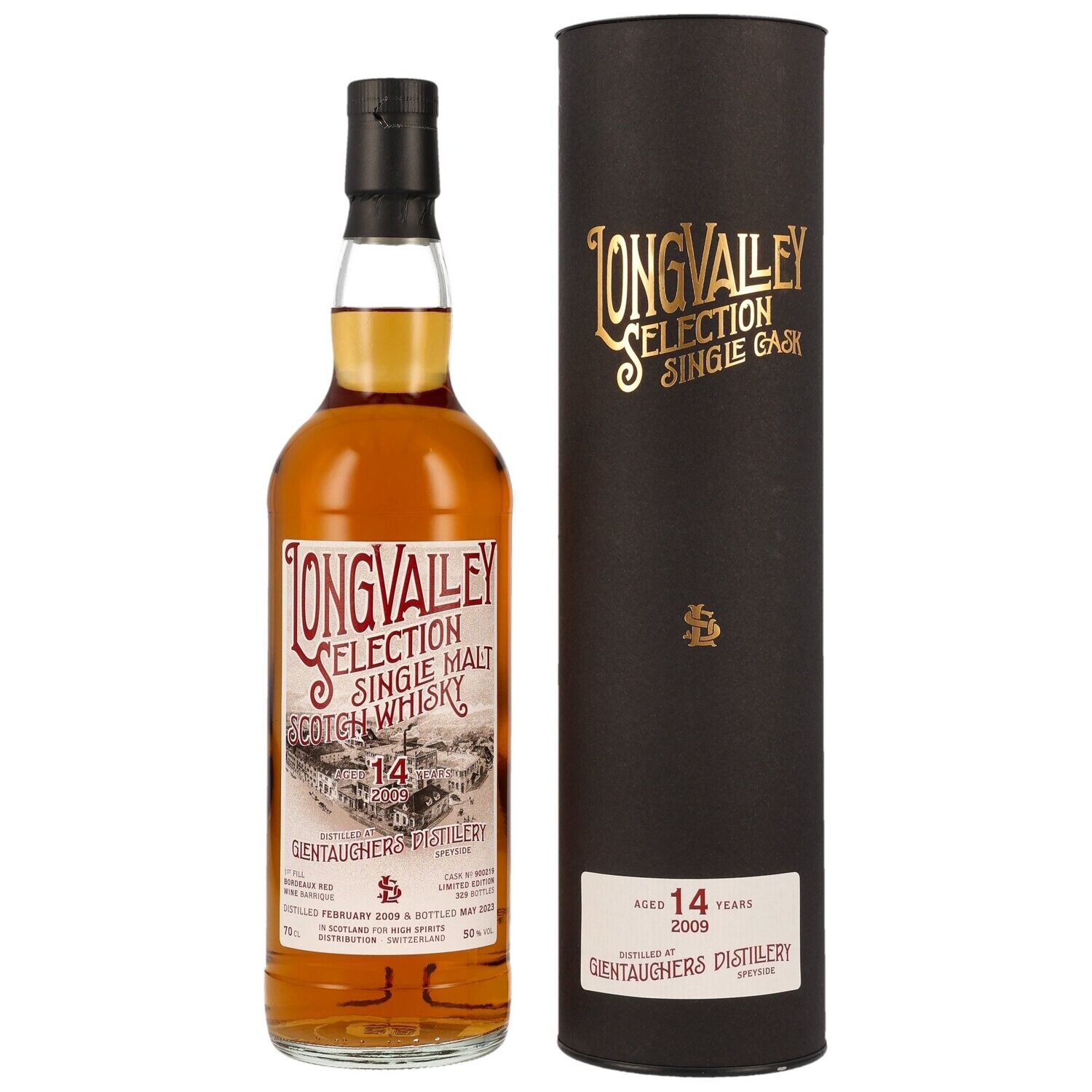 Glentauchers 2009/2023 - 14 Jahre - Bordeaux Wine Cask #900219 - LongValley Selection