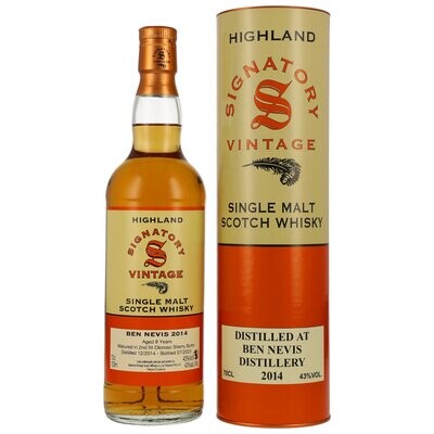 Ben Nevis - 2014/2023 - Signatory Vintage - Copper - 43% - 8 Jahre - 2. fill Sherry Butts