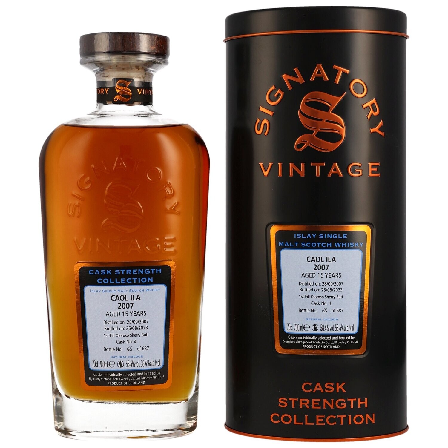 Caol Ila - 15 Jahre - 2007/2023 Sig CS - 1. Fill Oloroso # 4 - 58,4%