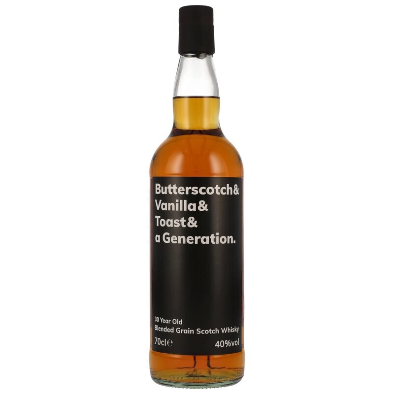 Butterscotch & Vanilla & Toast & A Generation - 30 Jahre - Blended Grain - 40% Butterscotch & Vanilla & Toast & A Generation - 30 Jahre - Blended Grain - 40%