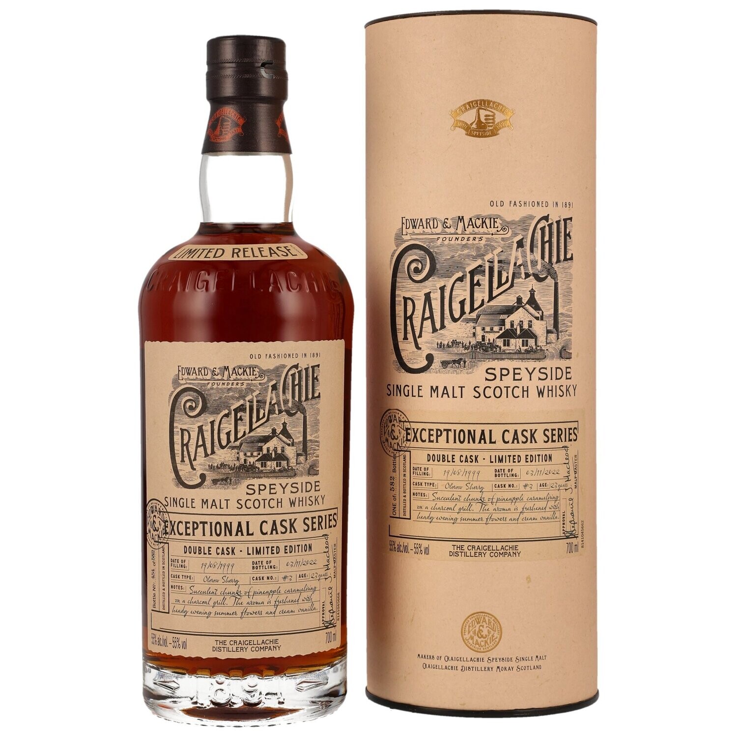 Craigellachie 1999/2022 - 23 Jahre - Exceptional Cask Series - Sherry Cask #3 - 55%