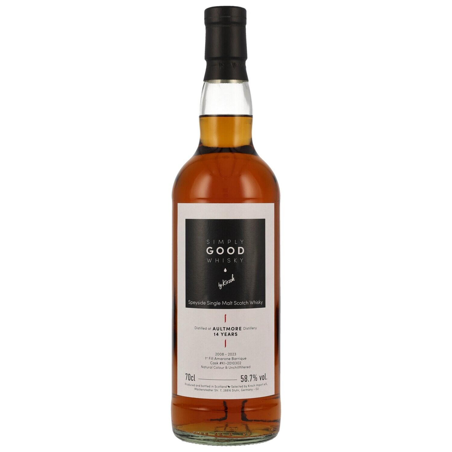 Aultmore 2008/2023 - 14 Jahre - Amarone Barrique #2010302 - Simply Good Whisky - 58,7%