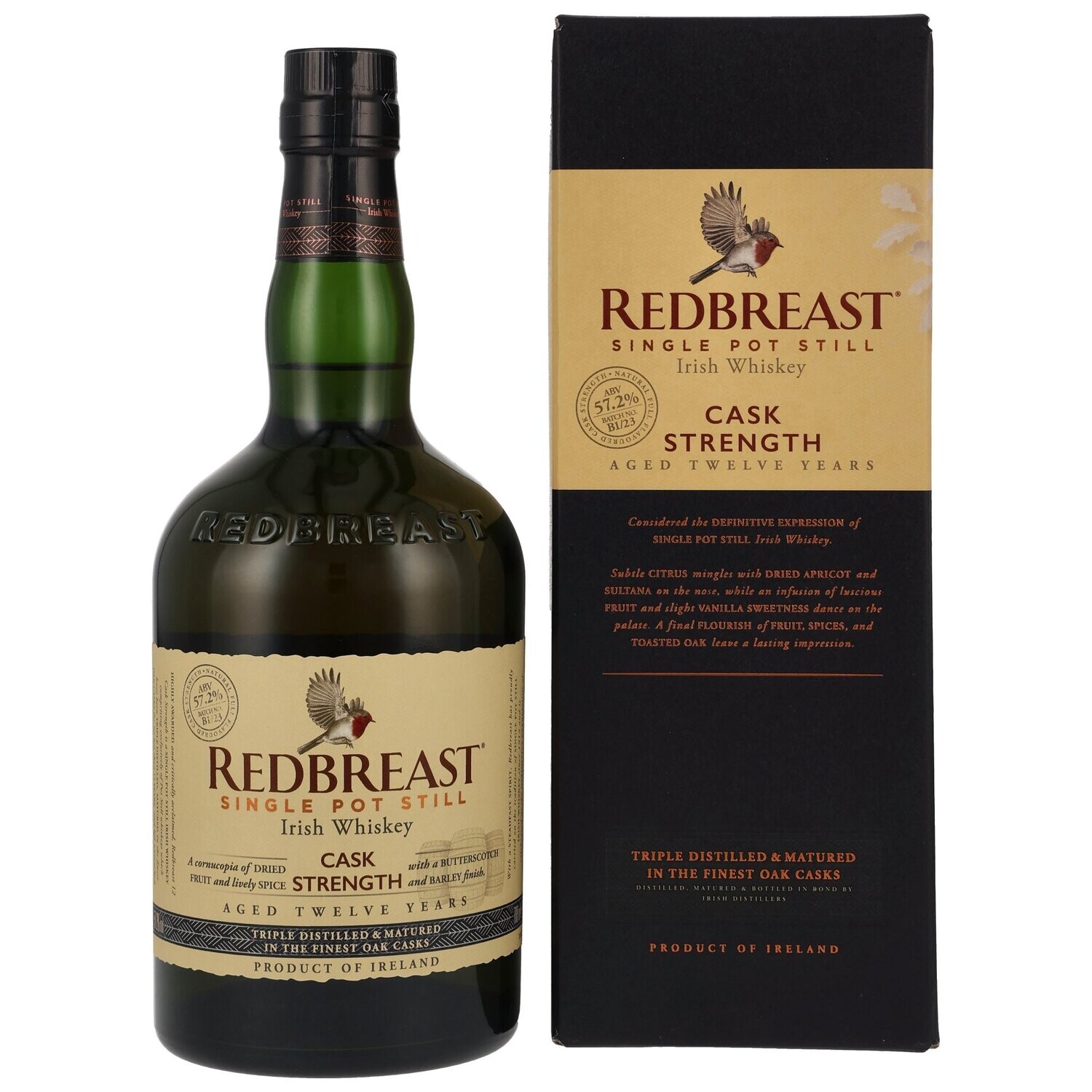 Redbreast 12 Jahre Cask Strength 57,2% - OA - 0,7 Liter