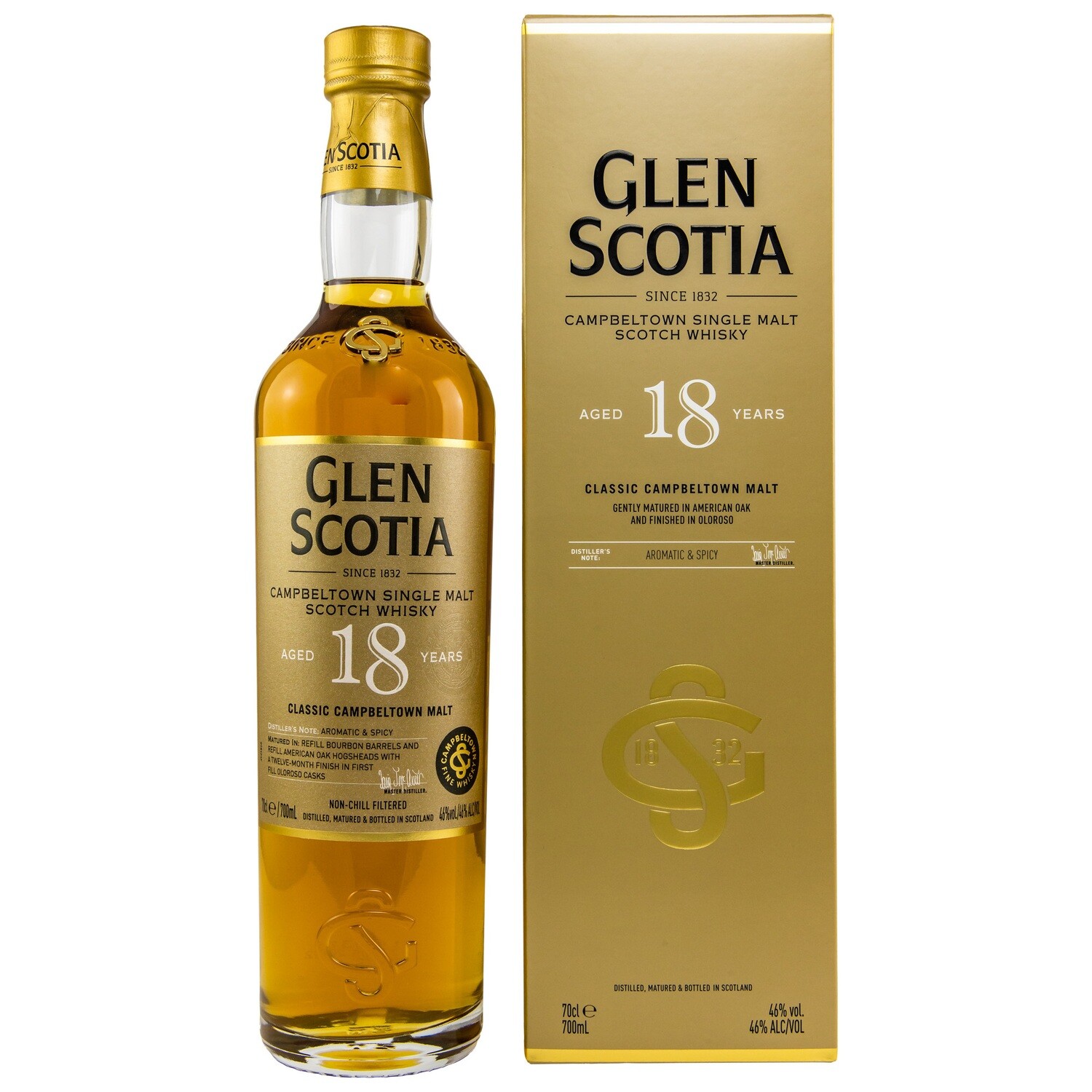 Glen Scotia - 18 Jahre - 46% - American Oak and Oloroso Finish