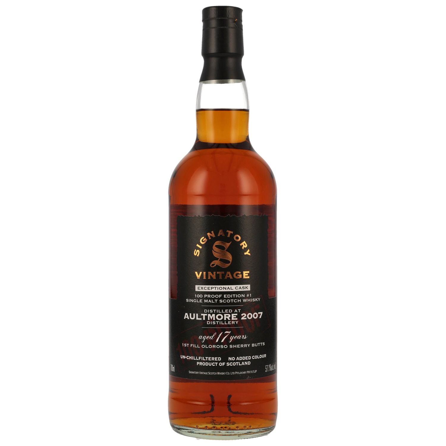 Aultmore - 17 Jahre - 2007 - 57,1% - 1. Fill Oloroso Sherry Butts - SV Exceptional Cask -