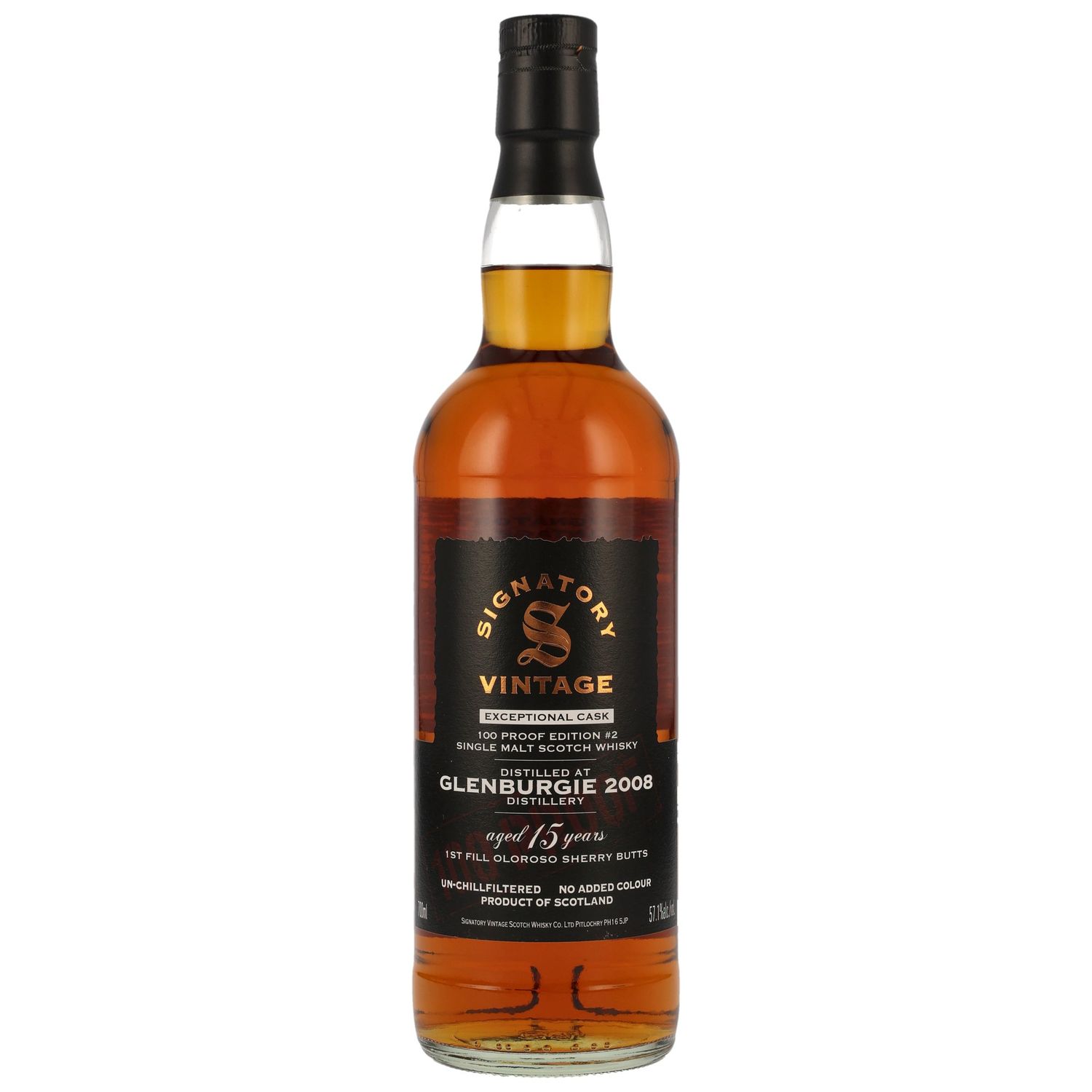 Glenburgie - 15 Jahre - 2008 - 1. Fill Oloroso Butts - 57.1% - SV Exceptional Cask