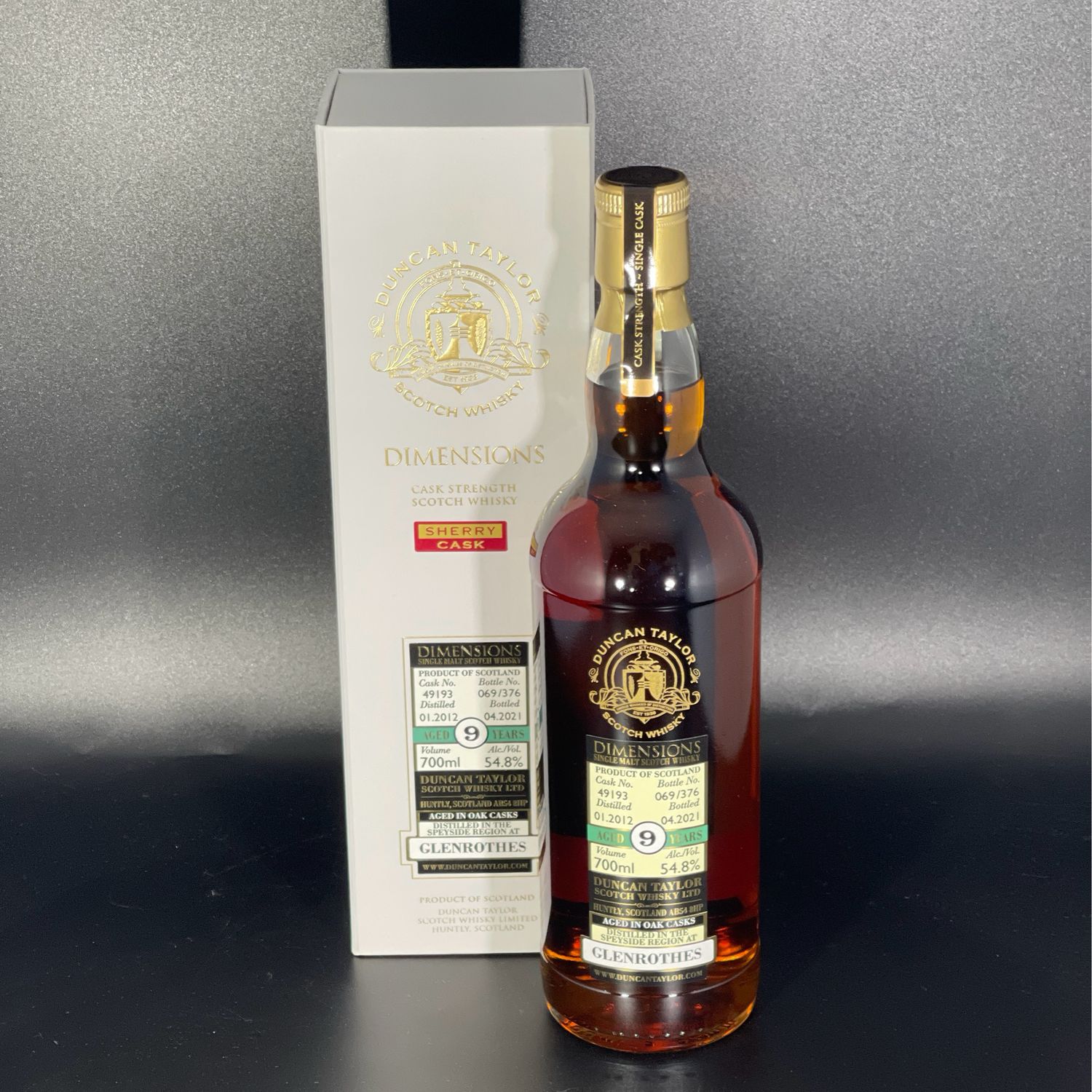 Glenrothes - 2012/2021 - 9 Jahre - Sherrycask # 49193 - Dimensions Duncan Taylor - 54,8%