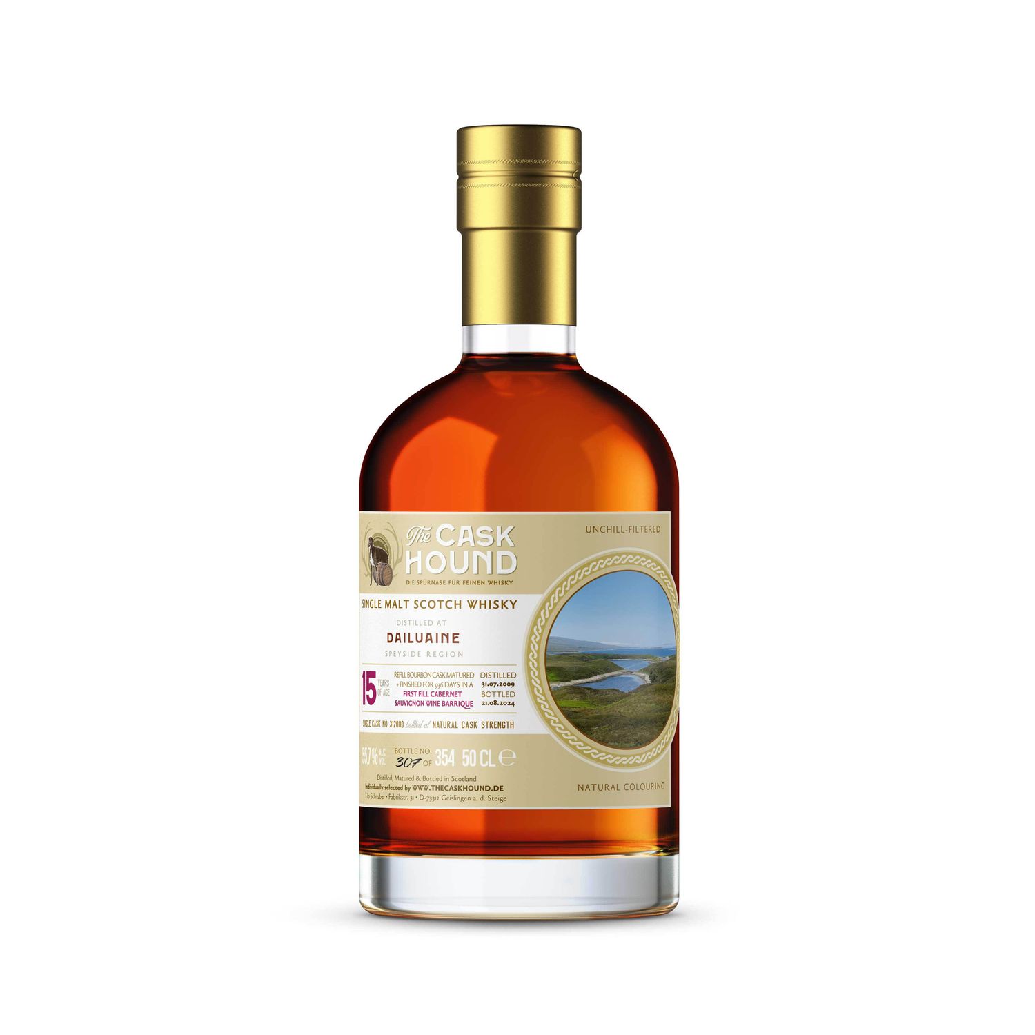 Dailuaine - 15 Jahre - Caskhound - Langes 1. Fill Sauvignon Finish - 55,7%