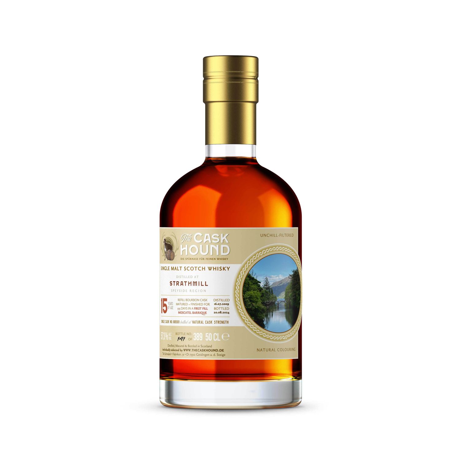 Strathmill 15 Jahre - 2009/2024 - 1. Fill Moscatel Finish - Caskhound - 57,3%