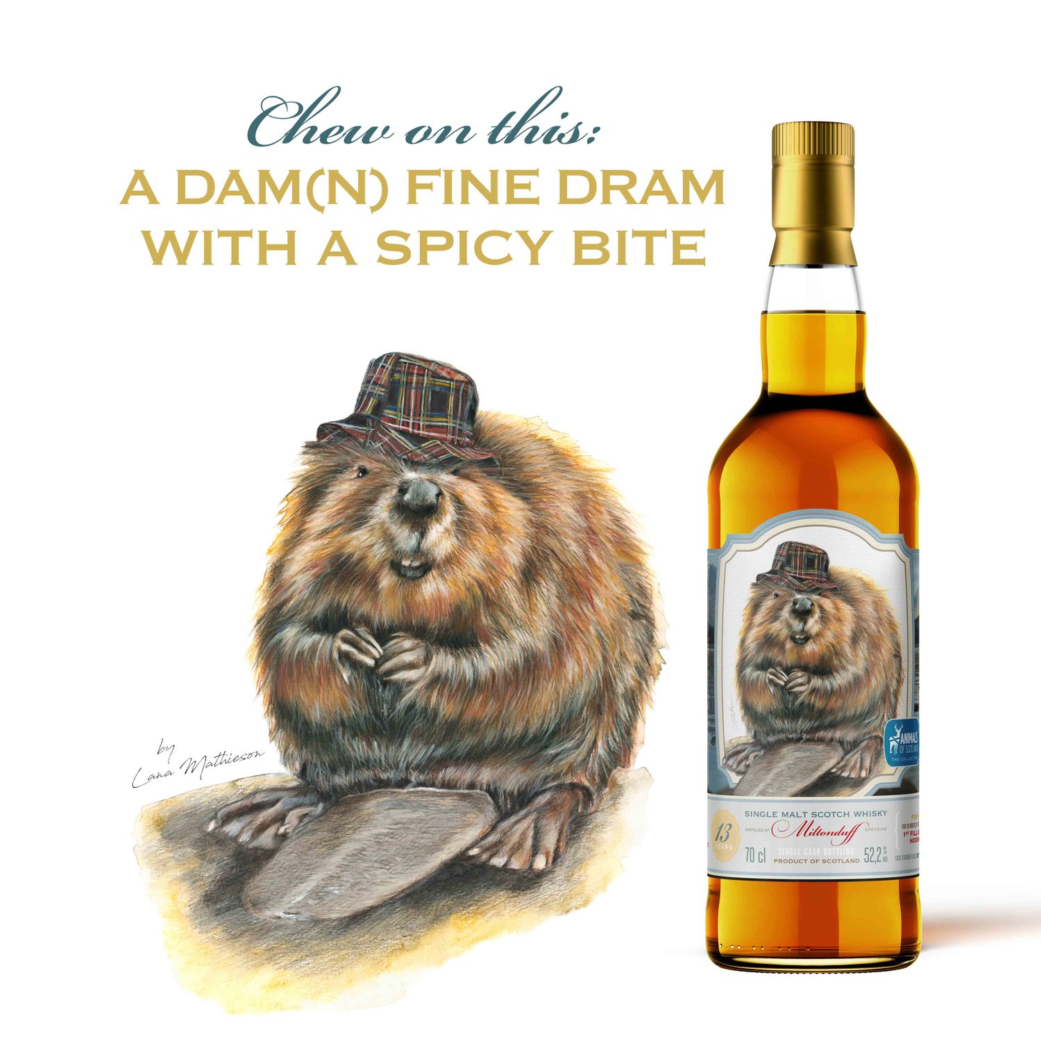 „Animals of Scotland“-Collection: MILTONDUFF  - 13 Jahre 2011/2024 - 52,2 % Cask Strength  Ex-Bourbon Cask matured + Finished for 24 months in a First Fill Oloroso Sherry Hogshead