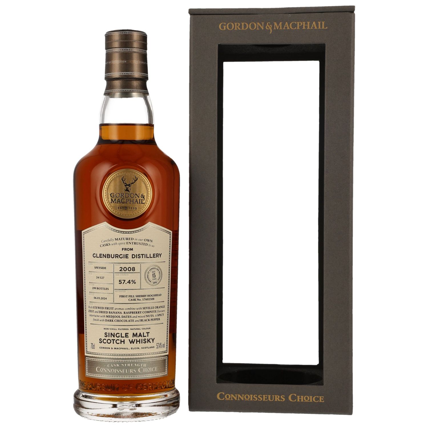 Glenburgie - 2008/2024 - G&M CC CS - 1. Fill Sherry Hogshead #17602308 - 57,4%