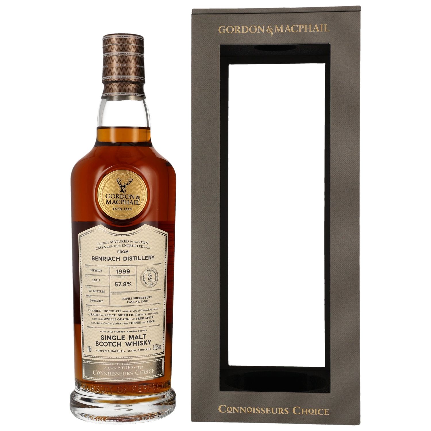 Benriach - 1999/2022 - 22 Jahre - G&M CC CS - Refill Sherry Butt #63205 - 57,8%