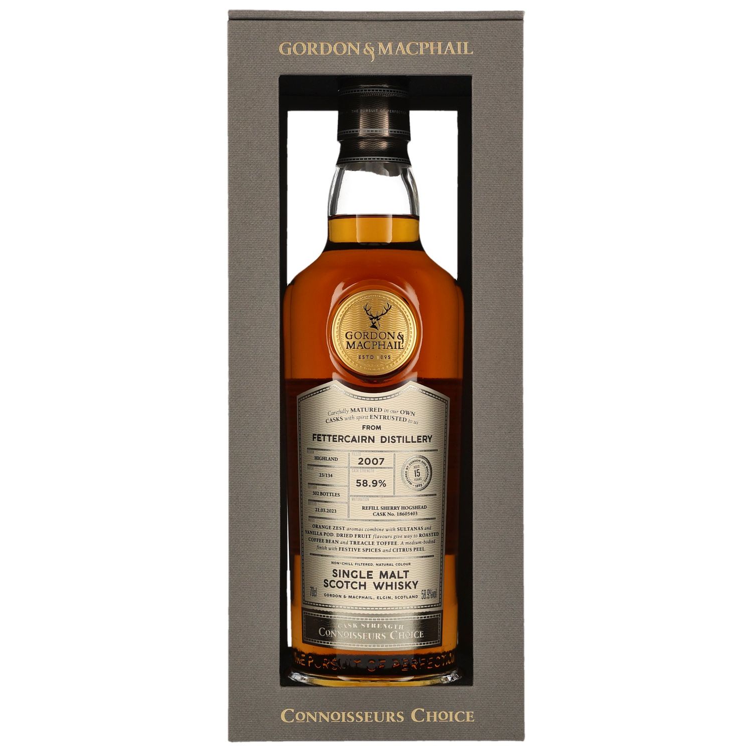 Fettercairn - 15 Jahre - 2007/2023 - G&M - Ref. Sherry Hogshead 18605403 - 58,9% Fettercairn - 15 Jahre - 2007/2023 - G&M - Ref. Sherry Hogshead 18605403 - 58,9%