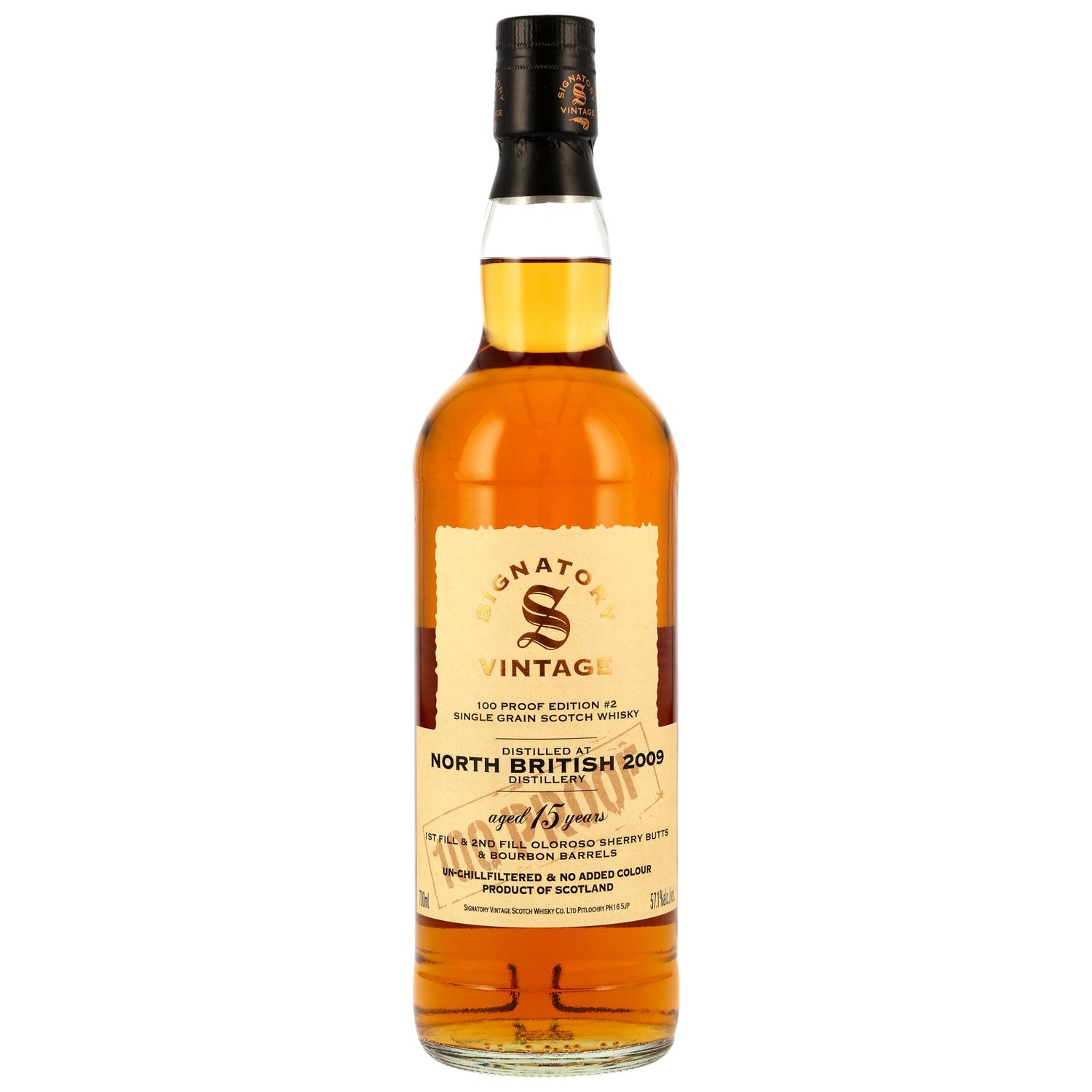 North British - 2009/2025 - 15 Jahre - Signatory 100 PROOF Grain Edition #2 - 57,1%