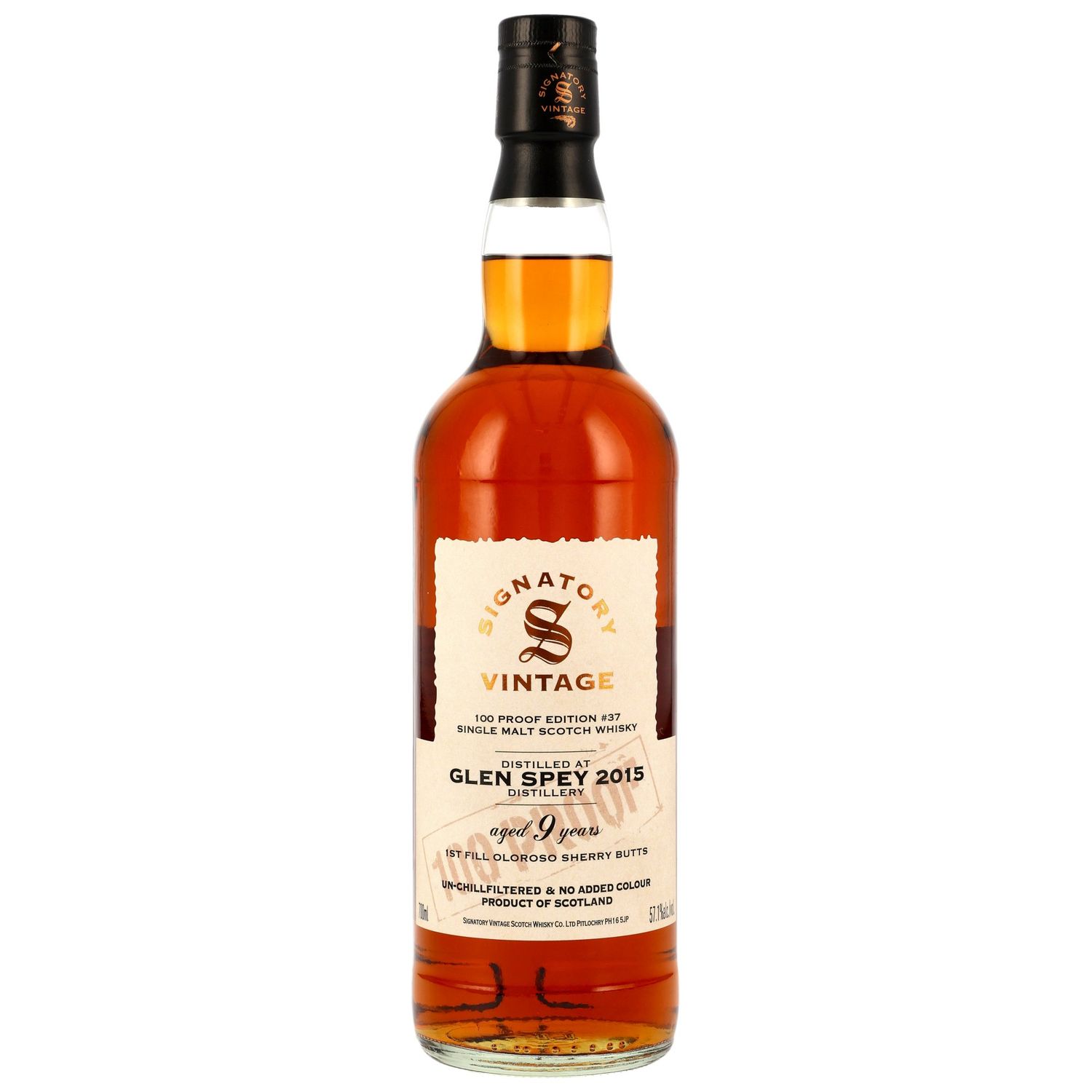 Glen Spey - 2015/2025 - 9 Jahre - SV 100 Proof #37 - 1. Fill Oloroso - 57,1% -