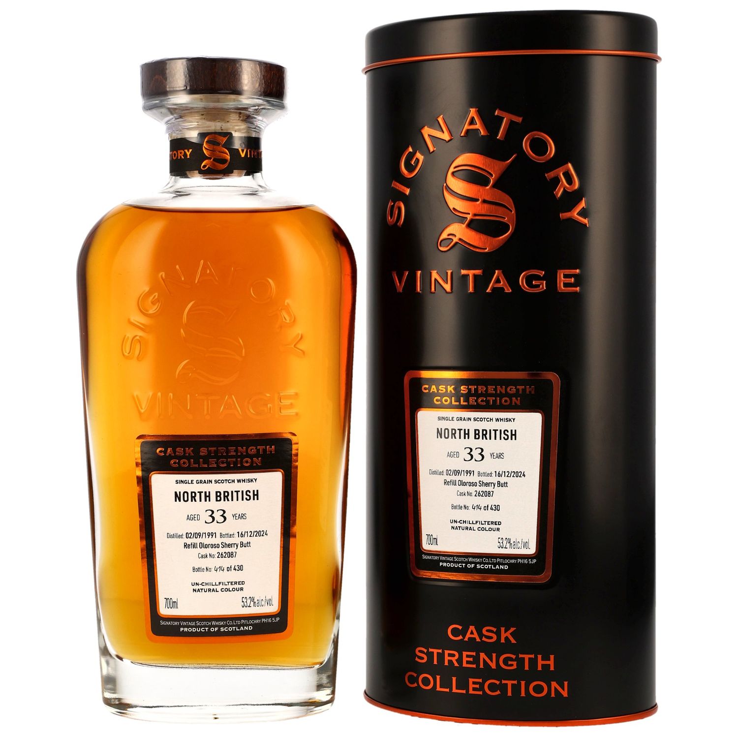 North British - 1991/2024 - 33 y.o. - Sig CS Refill Oloroso Sherry Butt #262087 -53,2%