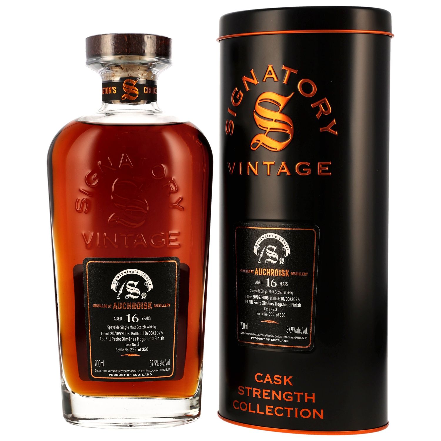 Auchroisk - 16 Jahre - 1. Fill PX Finish # 3 - 57,9% - SV Symington´s Choice