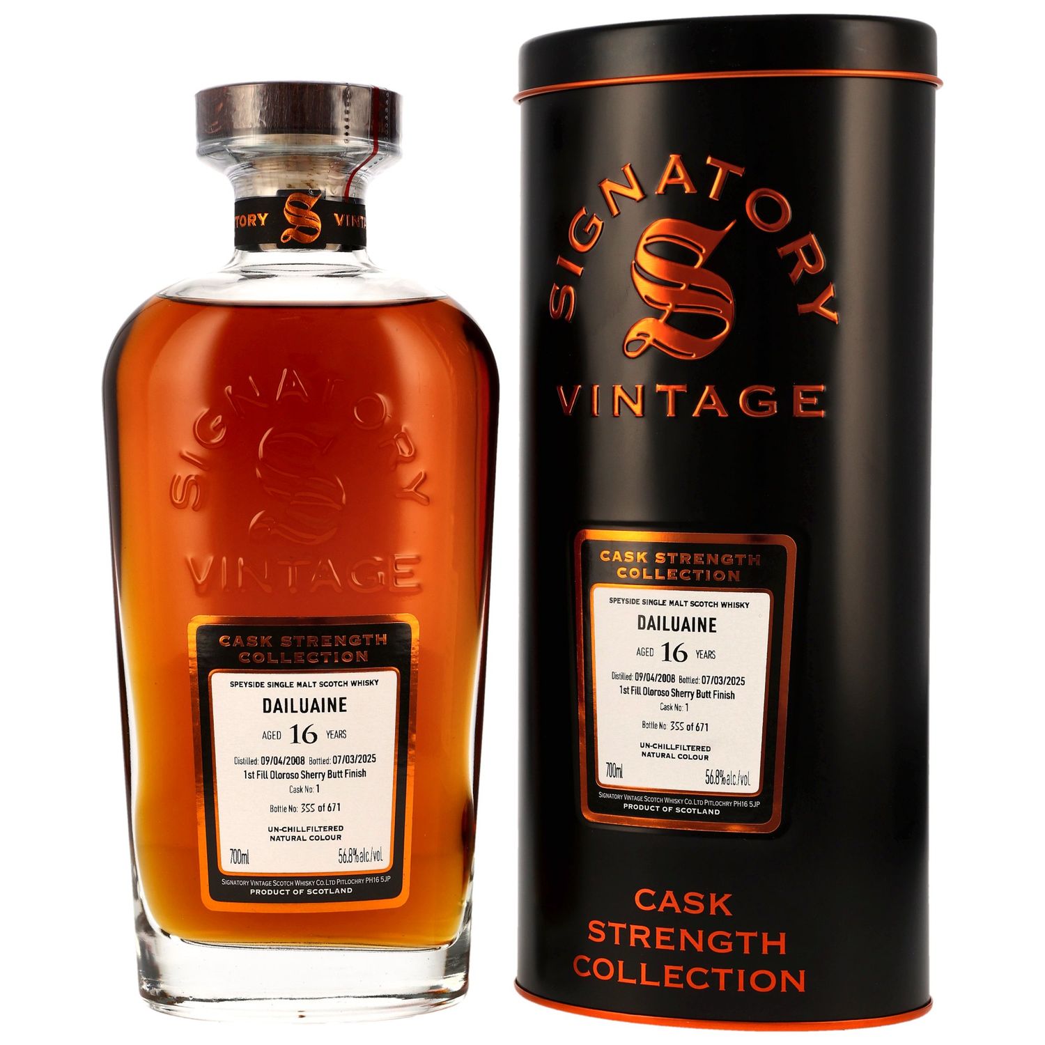 Dailuaine - 16 Jahre - SV - 1. Fill Oloroso #1 - 56,8%