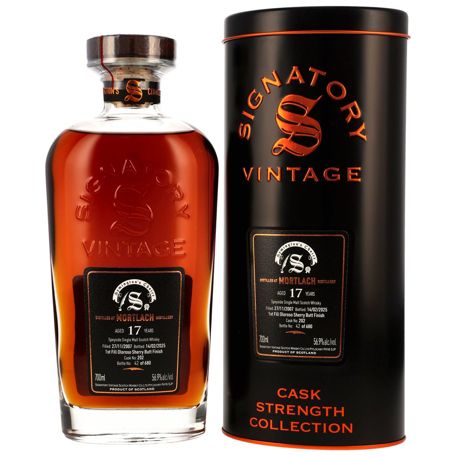 Mortlach - 2007/2025 - 17 Jahre - SV Symington´s Choice - 1. Fill Oloroso Finish # 202 - 56,9%