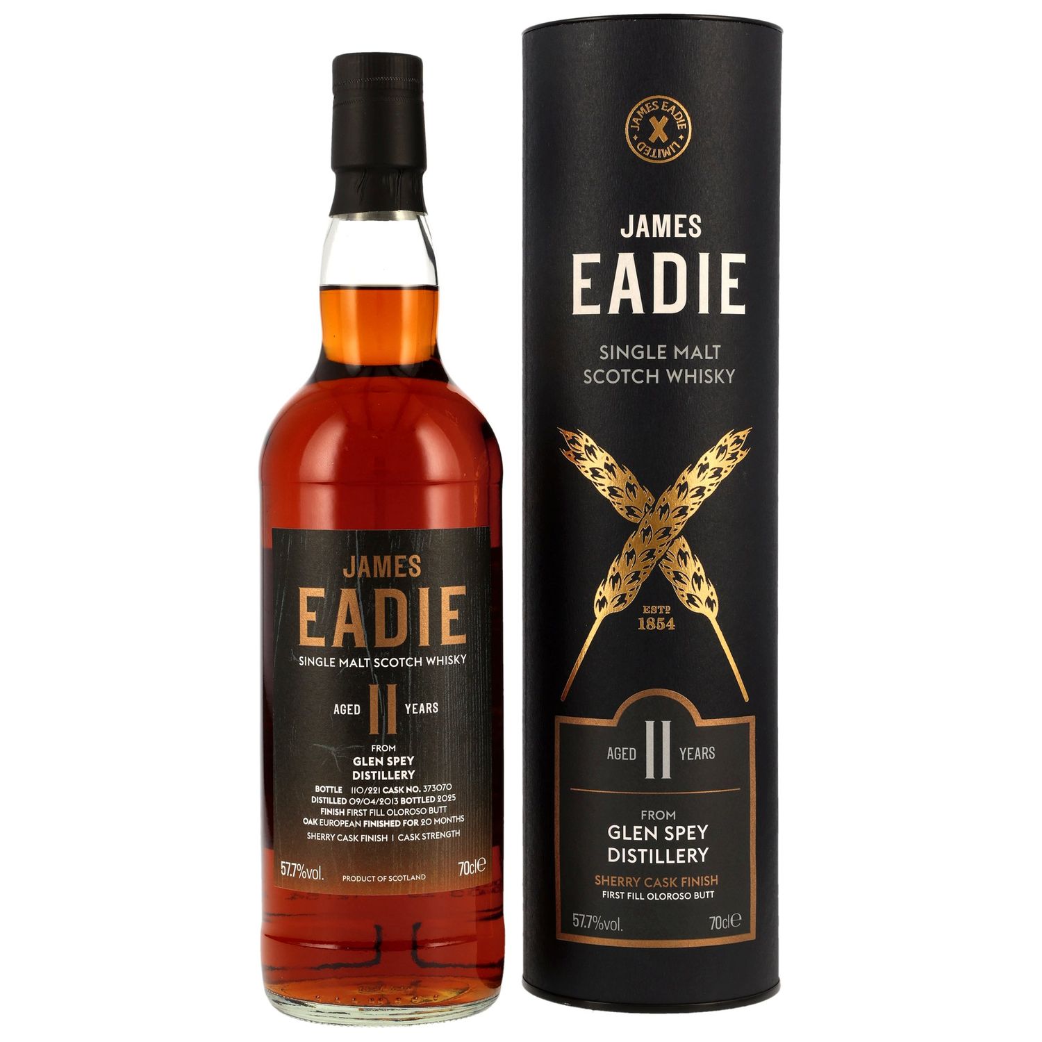 Glen Spey - 2013/2025 - 11 Jahre - Oloroso Butt Finish #373070 - James Eadie - 57,7%