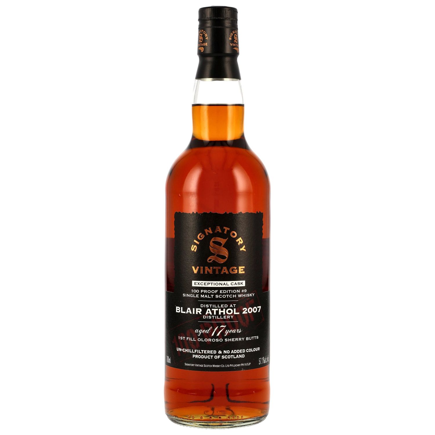 Blair Athol -  17 Jahre - SV Exceptional Cask # 9 - 1. Fill Olorso - 57,1% Blair Athol -  17 Jahre - SV Exceptional Cask # 9 - 1. Fill Olorso - 57,1%