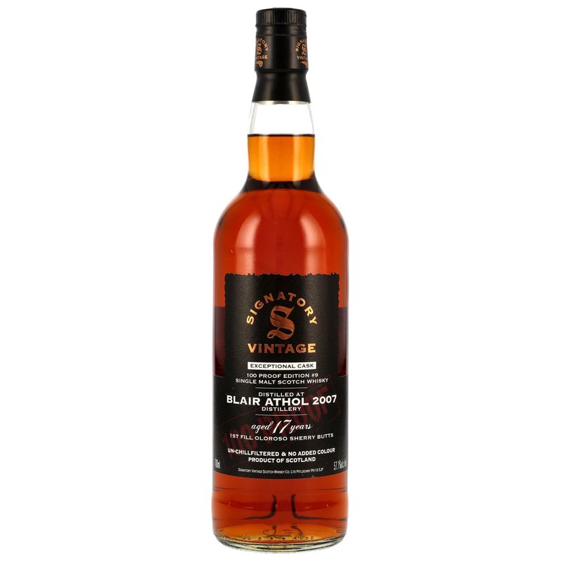 Blair Athol - 17 Jahre - SV Exceptional Cask # 9 - 1. Fill Olorso - 57,1% Blair Athol - 17 Jahre - SV Exceptional Cask # 9 - 1. Fill Olorso - 57,1%